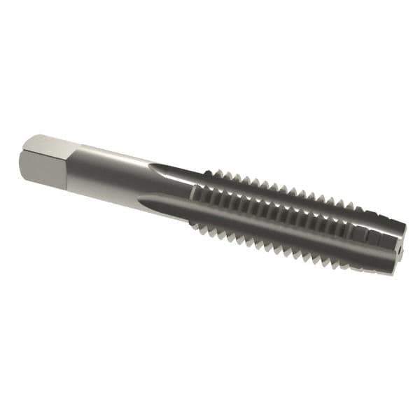 Hertel - 5/8-11 UNC 3B 4 Flute Bright Finish High Speed Steel Straight Flute Standard Hand Tap - Taper, Right Hand Thread, 3-13/16" OAL, H3 Limit - Exact Industrial Supply