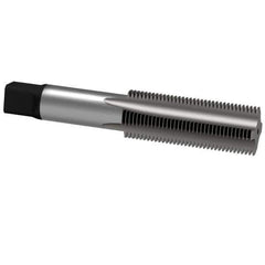 Hertel - 7/8-9 UNC 3B 4 Flute Bright Finish High Speed Steel Straight Flute Standard Hand Tap - Taper, Right Hand Thread, 4-11/16" OAL, H4 Limit - USA Tool & Supply