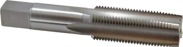 Hertel - 1-12 UNF 3B 4 Flute Bright Finish High Speed Steel Straight Flute Standard Hand Tap - Taper, Right Hand Thread, 5-1/8" OAL, H4 Limit - Exact Industrial Supply