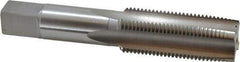 Hertel - 1-12 UNF 3B 4 Flute Bright Finish High Speed Steel Straight Flute Standard Hand Tap - Taper, Right Hand Thread, 5-1/8" OAL, H4 Limit - Exact Industrial Supply