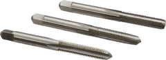 Hertel - 1/4-28 UNF, 4 Flute, Bottoming, Plug & Taper, Bright Finish, High Speed Steel Tap Set - 2-1/2" OAL, 2B/3B Class of Fit - USA Tool & Supply