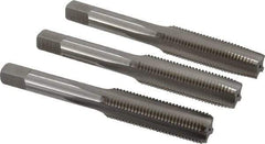 Hertel - 7/16-20 UNF, 4 Flute, Bottoming, Plug & Taper, Bright Finish, High Speed Steel Tap Set - 3-5/32" OAL, 2B/3B Class of Fit - USA Tool & Supply