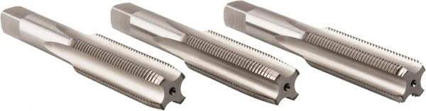 Hertel - 5/8-18 UNF, 4 Flute, Bottoming, Plug & Taper, Bright Finish, High Speed Steel Tap Set - 3-13/16" OAL, 2B/3B Class of Fit - USA Tool & Supply