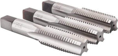 Hertel - 7/8-9 UNC, 4 Flute, Bottoming, Plug & Taper, Bright Finish, High Speed Steel Tap Set - 4-11/16" OAL, 2B/3B Class of Fit - USA Tool & Supply