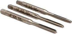 Hertel - #3-56 UNF, 3 Flute, Bottoming, Plug & Taper, Bright Finish, High Speed Steel Tap Set - 1-13/16" OAL, 2B/3B Class of Fit - USA Tool & Supply