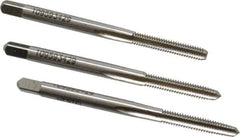 Hertel - #5-44 UNF, 3 Flute, Bottoming, Plug & Taper, Bright Finish, High Speed Steel Tap Set - 1-15/16" OAL, 2B/3B Class of Fit - USA Tool & Supply