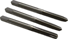 Hertel - #12-24 UNC, 4 Flute, Bottoming, Plug & Taper, Bright Finish, High Speed Steel Tap Set - 2-3/8" OAL, 2B/3B Class of Fit - USA Tool & Supply