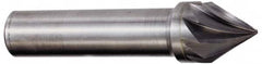 Hertel - 7/8" Head Diam, 1/2" Shank Diam, 3 Flute 60° Solid Carbide Countersink - USA Tool & Supply