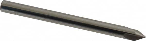Hertel - 1/8" Head Diam, 1/8" Shank Diam, 3 Flute 60° Solid Carbide Countersink - USA Tool & Supply