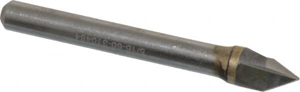 Hertel - 5/16" Head Diam, 1/4" Shank Diam, 3 Flute 60° Solid Carbide Countersink - USA Tool & Supply