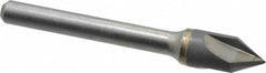 Hertel - 3/8" Head Diam, 1/4" Shank Diam, 3 Flute 60° Solid Carbide Countersink - USA Tool & Supply