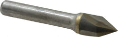 Hertel - 1/2" Head Diam, 3/8" Shank Diam, 3 Flute 60° Solid Carbide Countersink - USA Tool & Supply