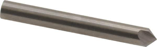 Hertel - 3/16" Head Diam, 3/16" Shank Diam, 3 Flute 90° Solid Carbide Countersink - Bright Finish, 1-1/2" OAL, Single End, Straight Shank, Right Hand Cut - USA Tool & Supply