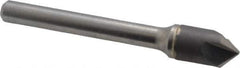 Hertel - 3/8" Head Diam, 1/4" Shank Diam, 3 Flute 90° Solid Carbide Countersink - Bright Finish, 2-1/2" OAL, Single End, Straight Shank, Right Hand Cut - USA Tool & Supply