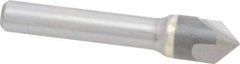 Hertel - 1/2" Head Diam, 3/8" Shank Diam, 3 Flute 90° Solid Carbide Countersink - Bright Finish, 2-1/2" OAL, Single End, Straight Shank, Right Hand Cut - USA Tool & Supply