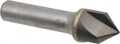 Hertel - 3/4" Head Diam, 1/2" Shank Diam, 3 Flute 90° Solid Carbide Countersink - USA Tool & Supply