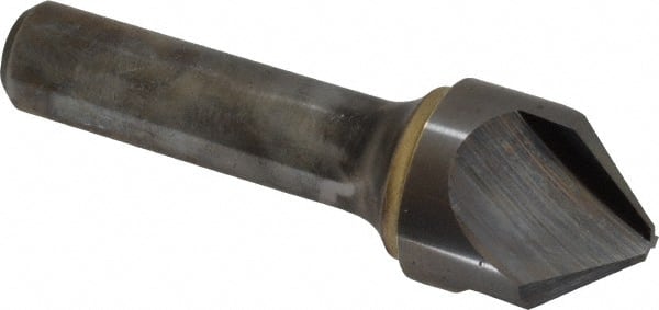 Hertel - 7/8" Head Diam, 1/2" Shank Diam, 3 Flute 90° Solid Carbide Countersink - USA Tool & Supply