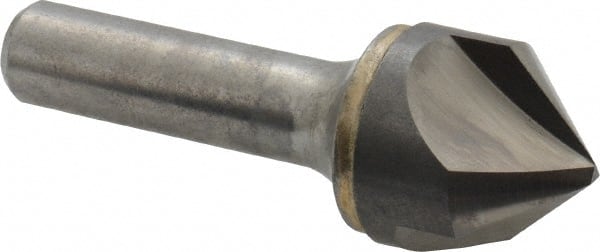 Hertel - 1" Head Diam, 1/2" Shank Diam, 3 Flute 90° Solid Carbide Countersink - USA Tool & Supply