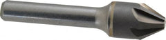 Hertel - 5/8" Head Diam, 3/8" Shank Diam, 6 Flute 60° Solid Carbide Countersink - USA Tool & Supply