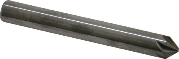 Hertel - 1/4" Head Diam, 1/4" Shank Diam, 6 Flute 82° Solid Carbide Countersink - USA Tool & Supply