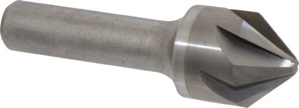 Hertel - 7/8" Head Diam, 1/2" Shank Diam, 6 Flute 82° Solid Carbide Countersink - USA Tool & Supply