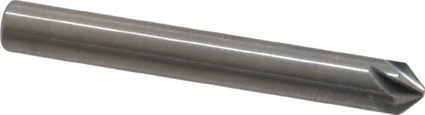Hertel - 3/16" Head Diam, 3/16" Shank Diam, 6 Flute 90° Solid Carbide Countersink - USA Tool & Supply