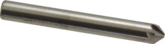 Hertel - 1/4" Head Diam, 1/4" Shank Diam, 6 Flute 90° Solid Carbide Countersink - Bright Finish, 2" OAL, Single End, Straight Shank, Right Hand Cut - USA Tool & Supply