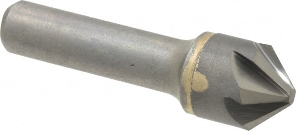 Hertel - 3/4" Head Diam, 1/2" Shank Diam, 6 Flute 90° Solid Carbide Countersink - USA Tool & Supply