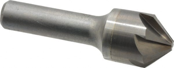 Hertel - 7/8" Head Diam, 1/2" Shank Diam, 6 Flute 90° Solid Carbide Countersink - USA Tool & Supply