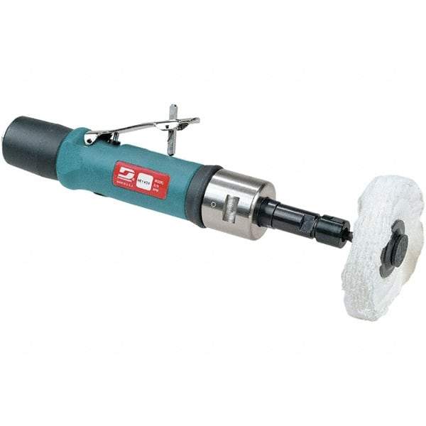 Dynabrade - 1/4" Collet, Straight Handle, Air Straight Die Grinder - 3,400 RPM, Rear Exhaust, 35 CFM, 0.7 hp, 90 psi, 1/4 NPT Inlet - USA Tool & Supply