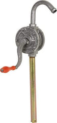 PRO-LUBE - Oil Lubrication 8 Gal/min Flow Cast Iron Rotary Hand Pump - For 15 to 55 Gal Container - USA Tool & Supply