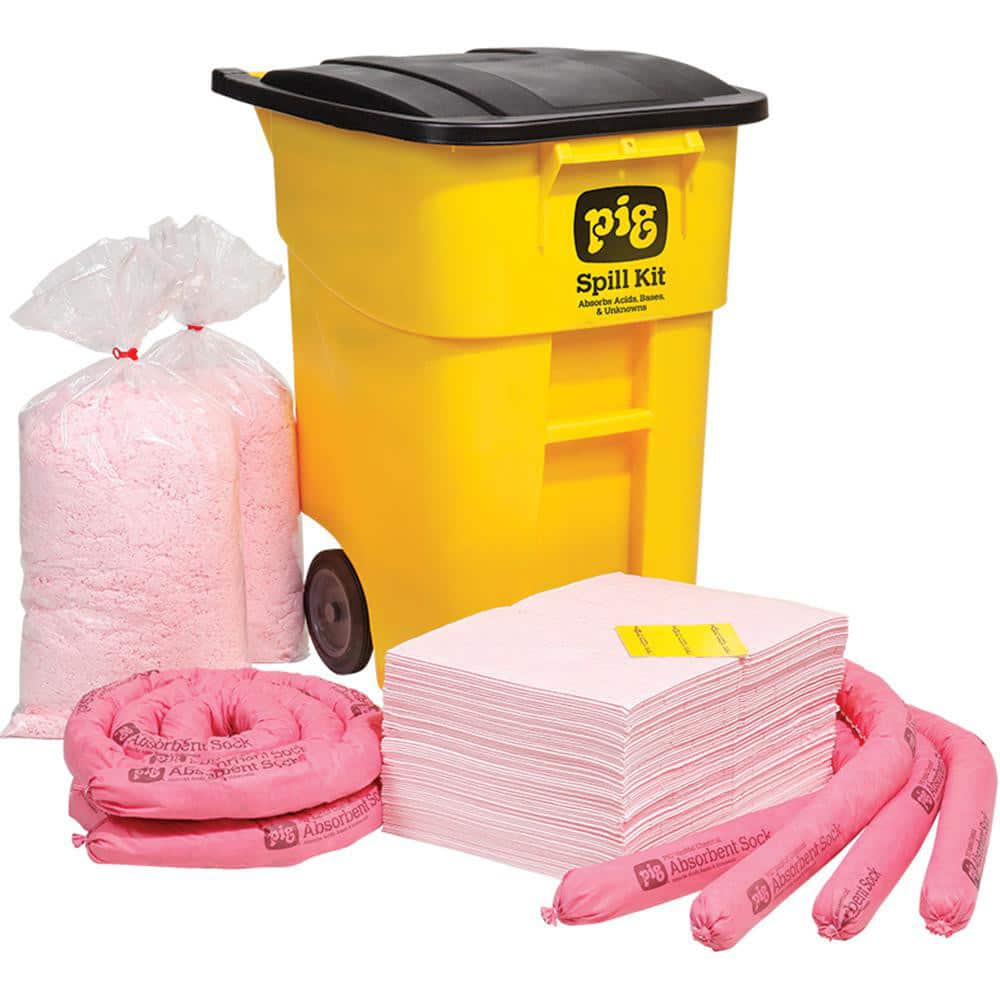 Spill Kits; Kit Type: Chemical & Hazardous Material Spill Kit; Container Type: Can; Absorption Capacity: 34 gal; Color: Hi-Vis Yellow; Portable: Yes; Capacity per Kit (Gal.): 34 gal