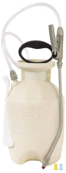 Chapin - 1 Gal Chemical Safe Garden Hand Sprayer - Use with Cleaners, Polyethylene Tank, Funnel Mouth, Reinforced Hose, For Deck & Yard Applications - USA Tool & Supply