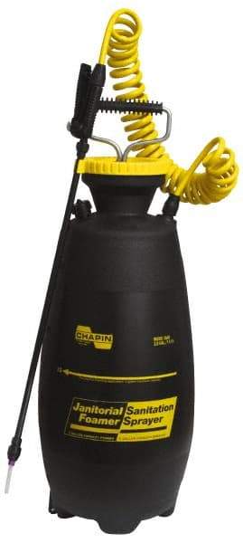 Chapin - 3 Gal Garden Hand Sprayer - Polyethylene Tank, Coiled Hose - USA Tool & Supply