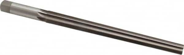 Interstate - #9 Pin, 0.6066" Diam, 0.4805" Small End, 9/16" Diam Straight Shank, 6-1/16" Flute, Taper Pin Reamer - USA Tool & Supply