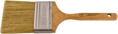 Wooster Brush - 3" Flat Hog Varnish Brush - 2-15/16" Bristle Length, 5-1/8" Maple Dowel Handle - USA Tool & Supply