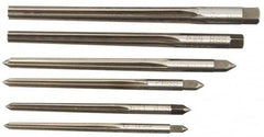 Alvord Polk - #0 to #5 Pin, 0.1287 to 0.2409" Diam, 0.1287 to 0.2409" Small End, Straight Shank, Taper Pin Reamer Set - USA Tool & Supply