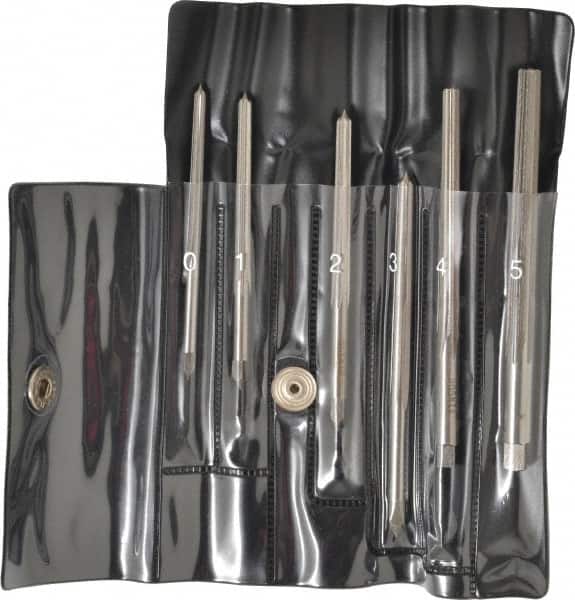 Interstate - #5 to #0 Pin, Straight Shank, Taper Pin Reamer Set - USA Tool & Supply