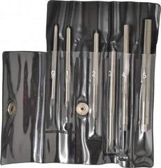 Interstate - #5 to #0 Pin, Straight Shank, Taper Pin Reamer Set - USA Tool & Supply