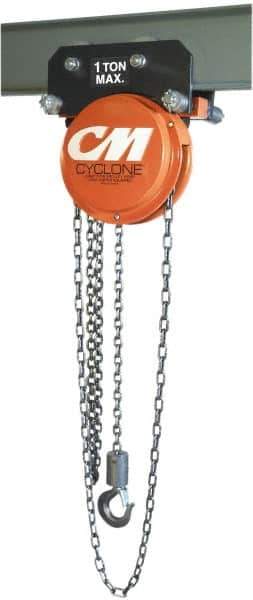 CM - 500 Lb. Capacity, Manual Hand Hoist - 22-1/2 Ft. Overhaul to Lift 1 Ft., 23 Lb. Avg Pull to Lift Rated Load - USA Tool & Supply