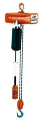 CM - 1 Ton Capacity, 16 FPM Lift Speed, Electric Chain Hoist - 15' Max Lift, 15-9/16" Min Headroom, 2 Chains - USA Tool & Supply