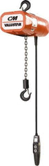 CM - 1/2 Ton Capacity, 16 FPM Lift Speed, Electric Chain Hoist - 15' Max Lift, 14-1/4" Min Headroom, 1 Chain - USA Tool & Supply