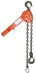 CM - 1,500 Lb Lifting Capacity, 5' Lift Height, Lever Hoist - Made from Chain, 45 Lb Avg Pull to Lift Rated Load - USA Tool & Supply