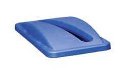 Rubbermaid - Rectangle Lid for Use with 15-7/8 Gal Rectangular Recycle Containers - Blue, Plastic, For 3540, 3541 & 3554 - USA Tool & Supply