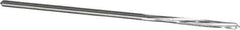 Made in USA - 3/32" High Speed Steel 4 Flute Chucking Reamer - Spiral Flute, 0.088" Straight Shank, 3/4" Flute Length, 3" OAL - USA Tool & Supply