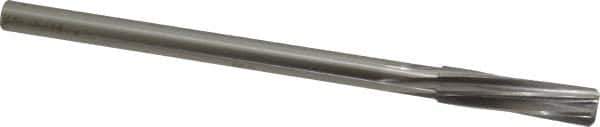 Made in USA - 7/16" High Speed Steel 6 Flute Chucking Reamer - Spiral Flute, 0.373" Straight Shank, 1-3/4" Flute Length, 7" OAL - USA Tool & Supply