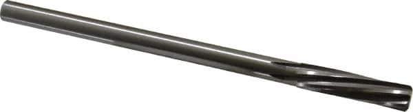 Made in USA - 31/64" High Speed Steel 6 Flute Chucking Reamer - Spiral Flute, 0.4355" Straight Shank, 2" Flute Length, 8" OAL - USA Tool & Supply