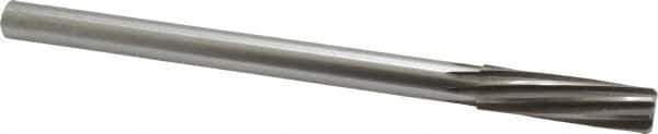 Made in USA - 5/8" High Speed Steel 8 Flute Chucking Reamer - Spiral Flute, 0.5615" Straight Shank, 2-1/4" Flute Length, 9" OAL - USA Tool & Supply