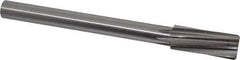 Made in USA - 1-1/8" High Speed Steel 8 Flute Chucking Reamer - Spiral Flute, 7/8" Straight Shank, 2-7/8" Flute Length, 11" OAL - USA Tool & Supply