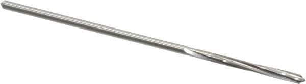 Made in USA - 3/32" Cobalt 4 Flute Chucking Reamer - Spiral Flute, 0.088" Straight Shank, 3/4" Flute Length, 3" OAL - USA Tool & Supply